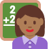 👩🏾‍🏫 woman teacher: medium-dark skin tone display on Twitter